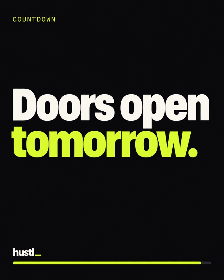 Doors open tomorrow.