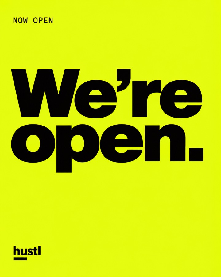 We're open.