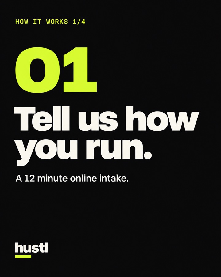 Step 1: Tell us how you run.