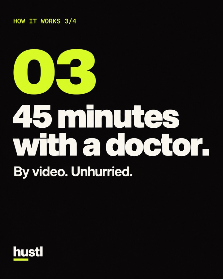 Step 3: 45 minutes with a doctor.