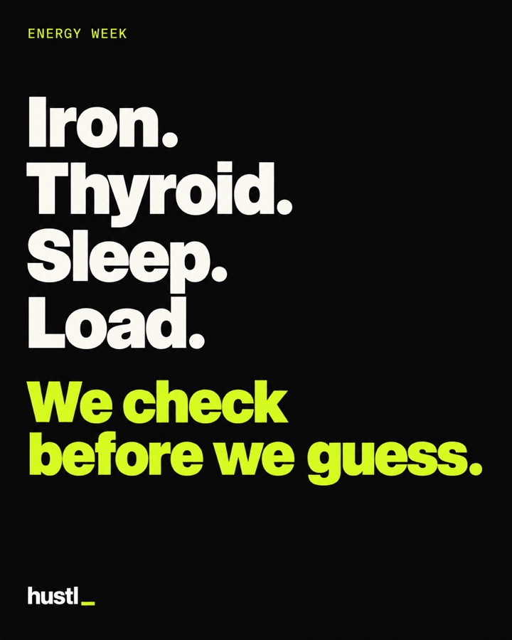 Iron. Thyroid. Sleep. Load.
